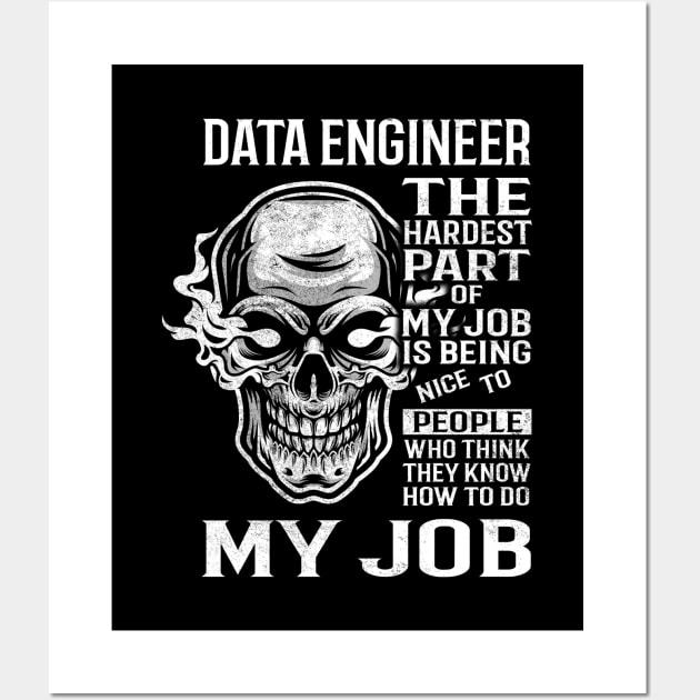 Data Engineer T Shirt - The Hardest Part Gift 2 Item Tee Wall Art by candicekeely6155